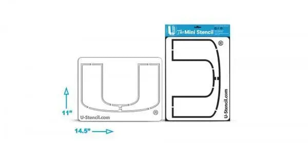 Miami Hurricanes U-Stencil 'U' Multi-Purpose Stencil - 11" X 14.5"