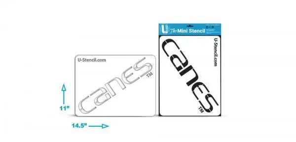 Miami Hurricanes U-Stencil 'Canes' Multi-Purpose Stencil - 11" X 14.5"