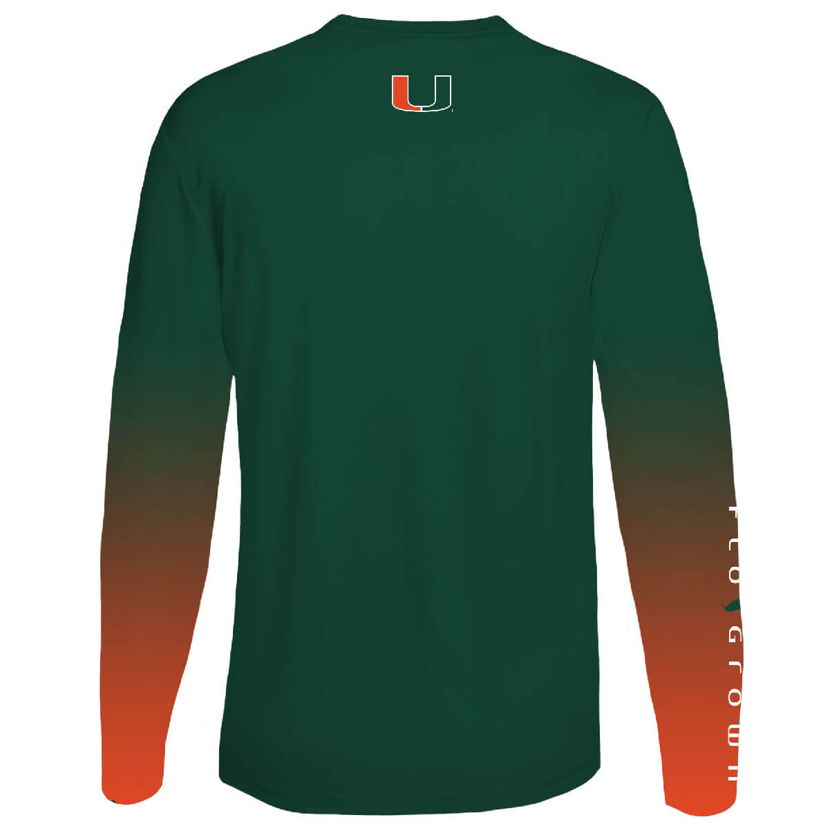 Miami Hurricanes FLOGROWN Fade Out Long Sleeve Fishing Performance Tee