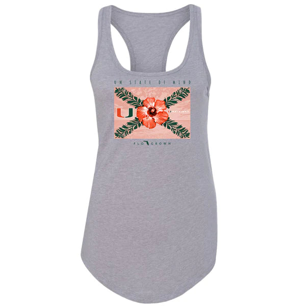 Miami Hurricanes FLOGROWN Women's UM State of Mind Tank - Gray