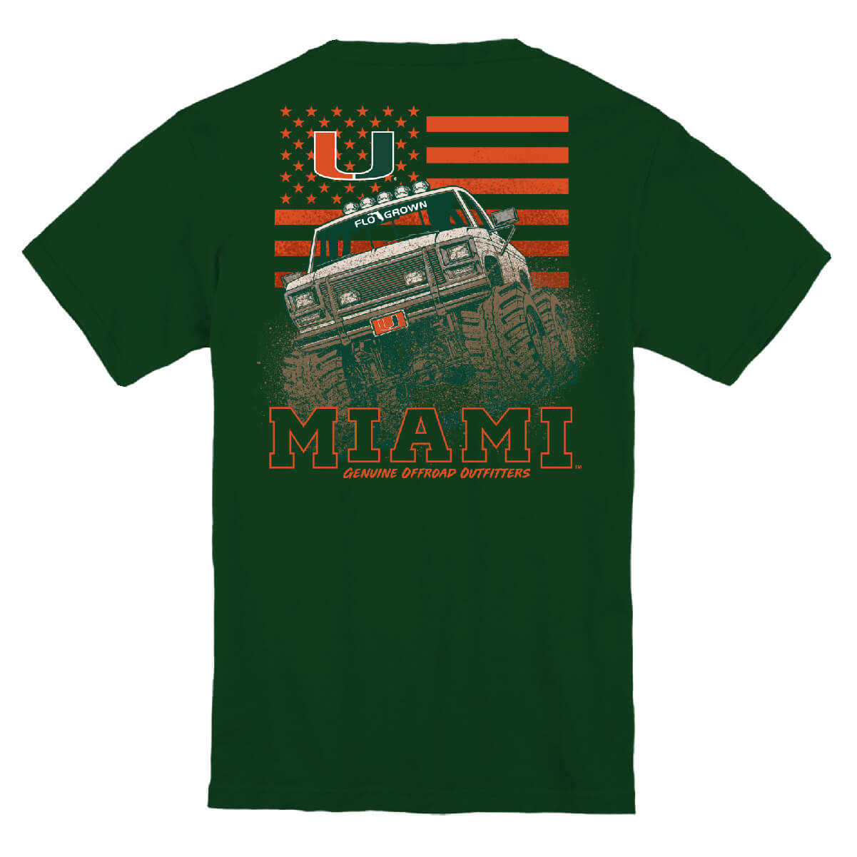 Miami Hurricanes FLOGROWN Truck Country T-Shirt - Green
