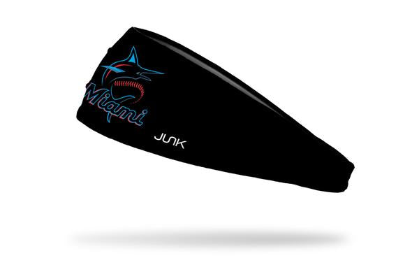 Miami Marlins Stretch Headband - Black