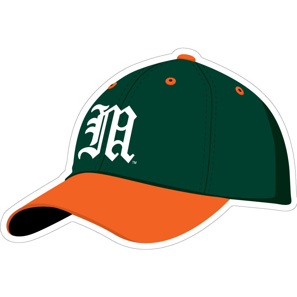 Miami Hurricanes 3” Baseball Hat Decal - CanesWear at Miami FanWear Decals & Stickers SDS Design Associates CanesWear at Miami FanWear
