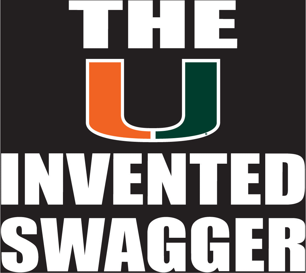 Miami Hurricanes The U Invented Swagger Decal - CanesWear at Miami FanWear Decals & Stickers SDS Design Associates CanesWear at Miami FanWear