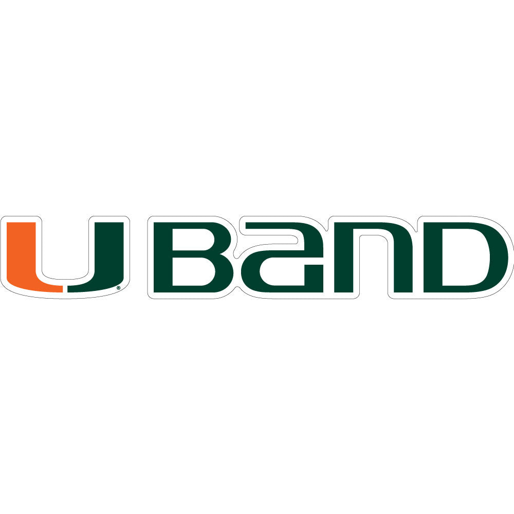 Miami Hurricanes U Band Block Decal - CanesWear at Miami FanWear Decals & Stickers SDS Design Associates CanesWear at Miami FanWear