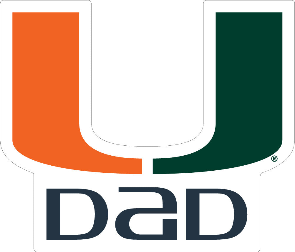 Miami Hurricanes 3" Dad Decal - CanesWear at Miami FanWear Decals & Stickers SDS Design Associates CanesWear at Miami FanWear