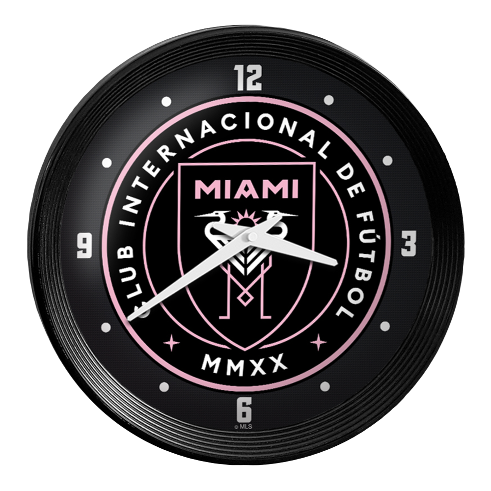 Inter Miami CF: Ribbed Frame Wall Clock