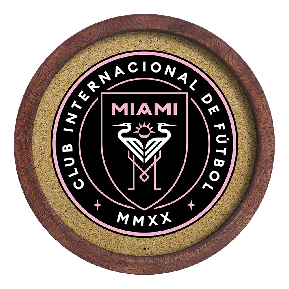 Inter Miami CF: "Faux" Barrel Framed Cork Board