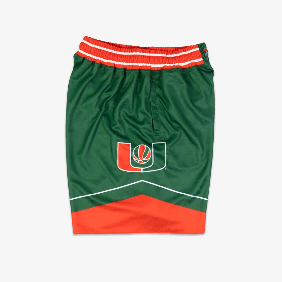 Miami Hurricanes 19nine 1997-98 Basketball Shorts - Green