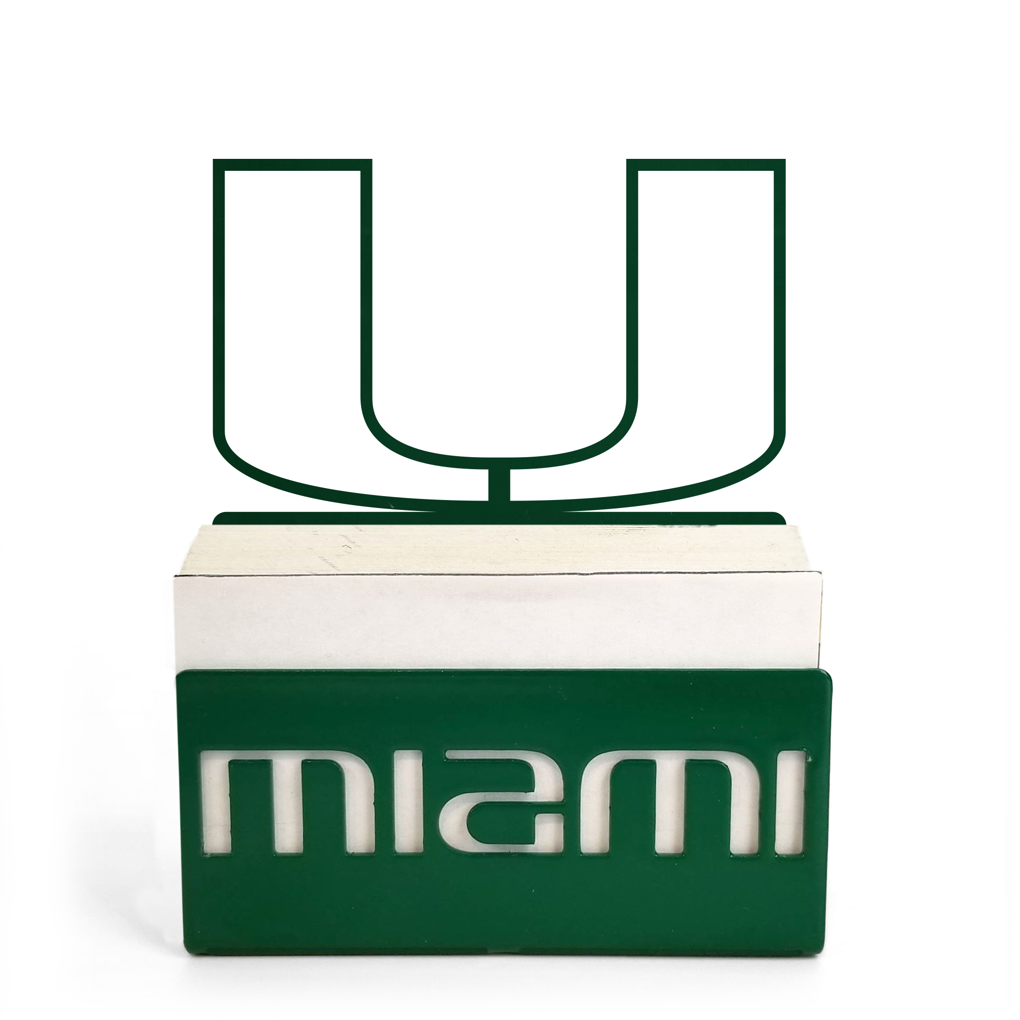 Miami Hurricanes U Business Card Holder - Green