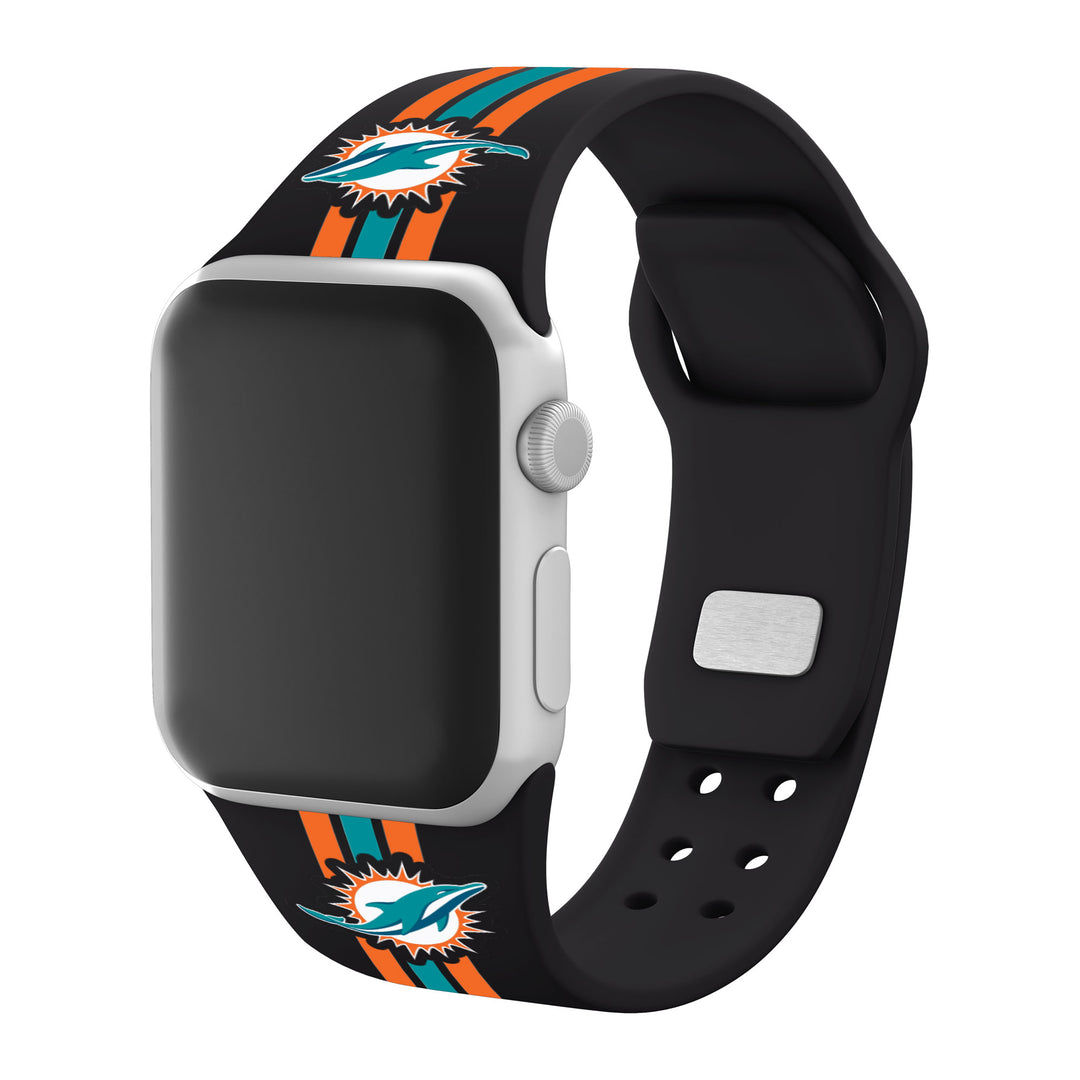 Miami Dolphins HD Apple Watch Band - Stripes