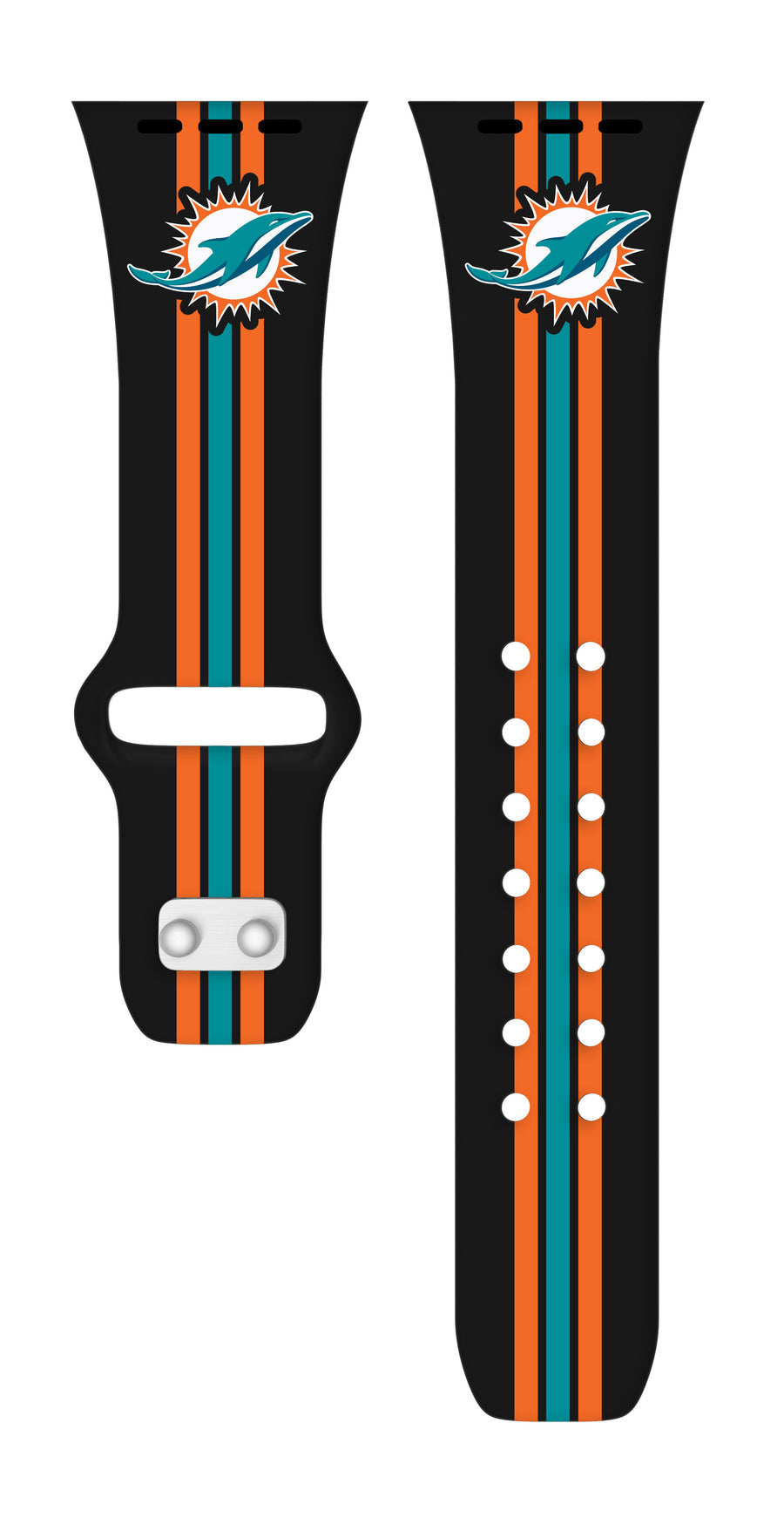 Miami Dolphins HD Apple Watch Band - Stripes