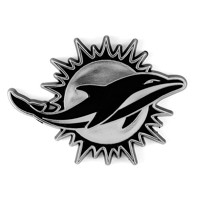 Miami Dolphins Chrome Auto Emblem - Metal - CanesWear at Miami FanWear AUTO ACCESSORIES Promark CanesWear at Miami FanWear