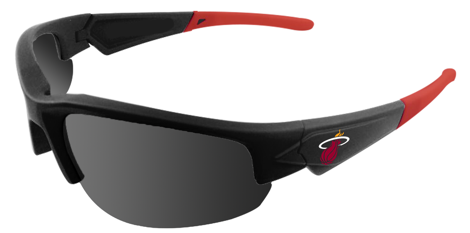 Miami Heat Dynasty Raze HD Sunglasses - Black with Red Tips