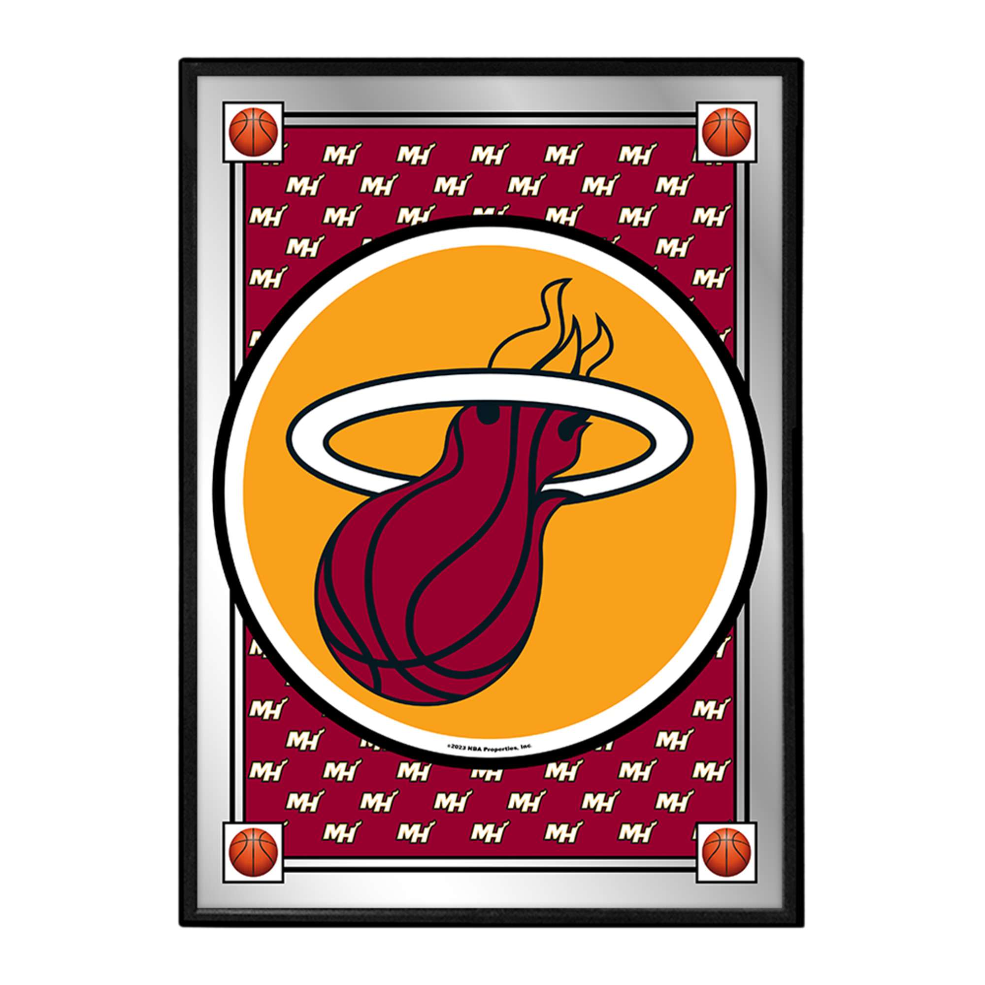 Miami Heat: Team Spirit - Framed Mirrored Wall Sign