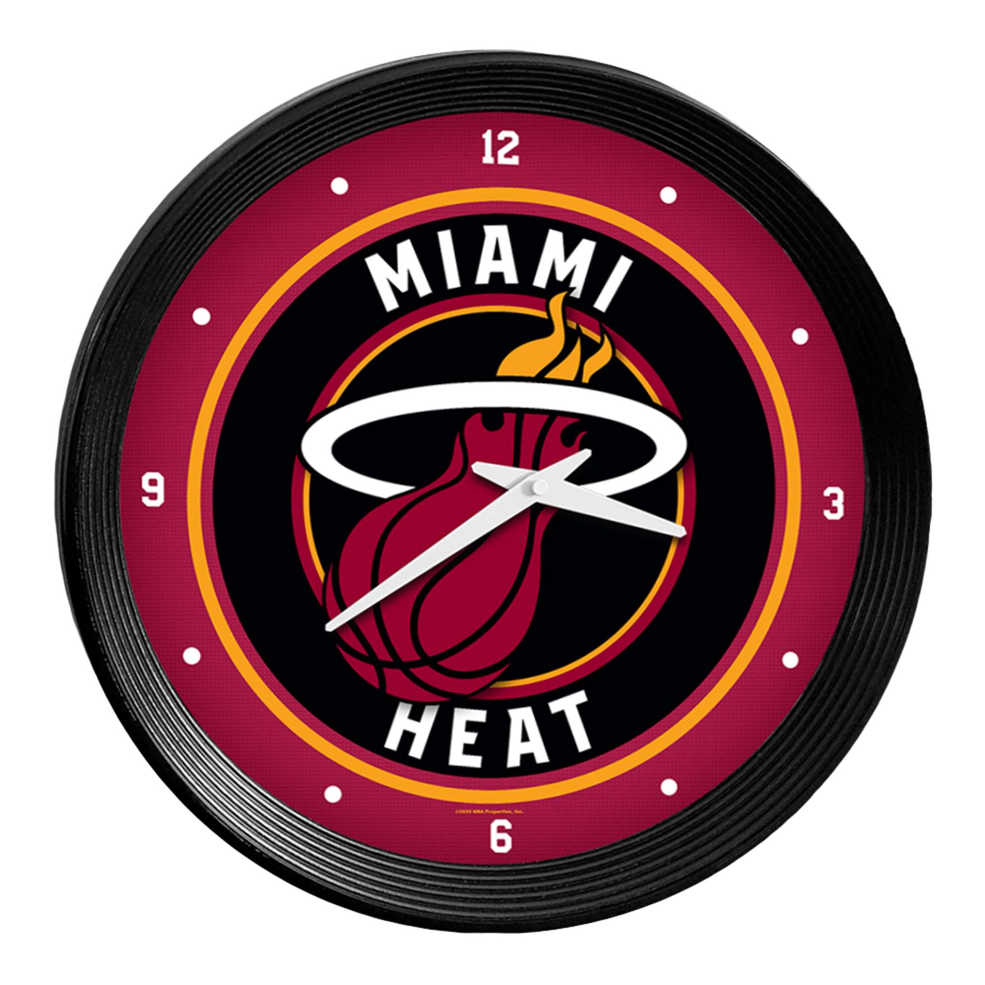Miami Heat: Ribbed Frame Wall Clock