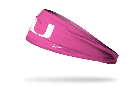 Miami Hurricanes Stretch Headband - Pink