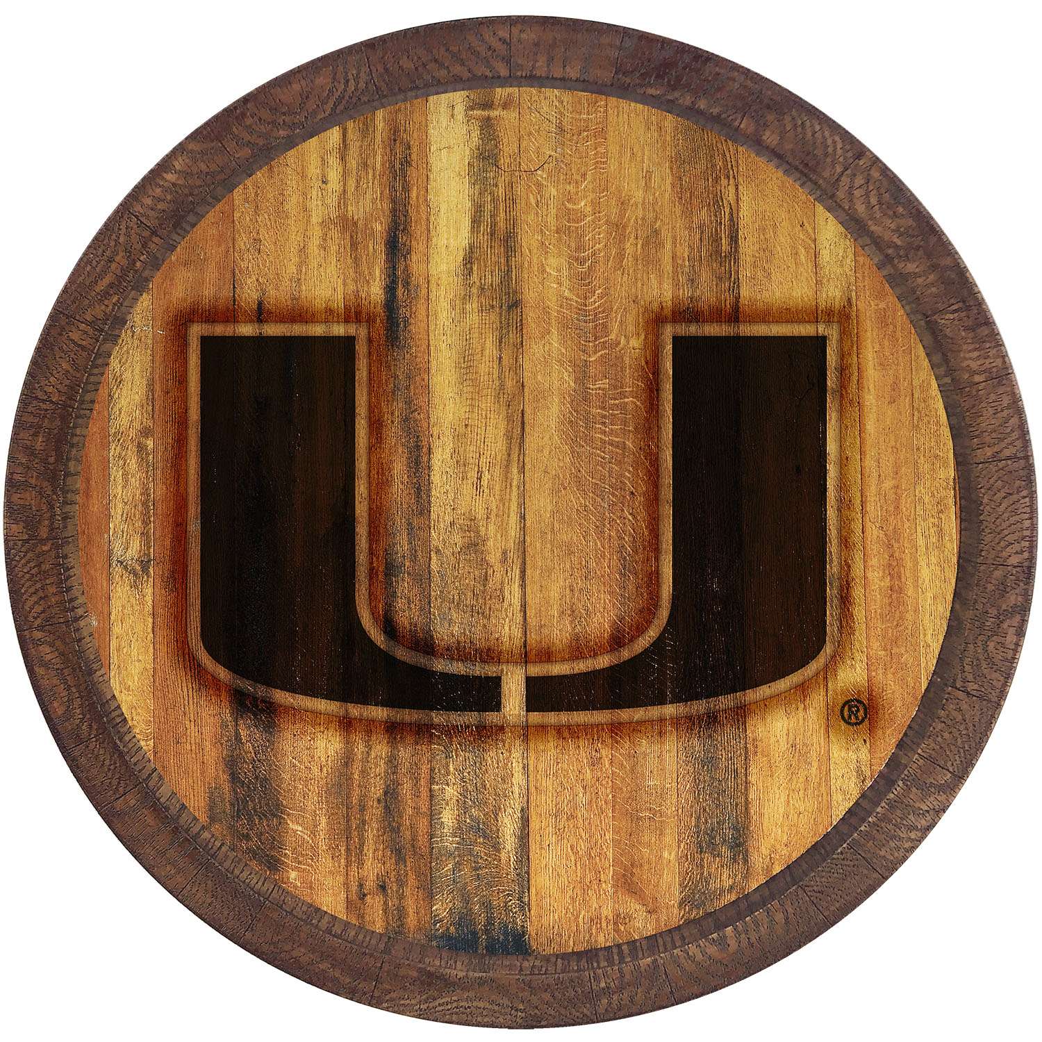 Miami Hurricanes Branded "Faux" Barrel Top Sign Default Title