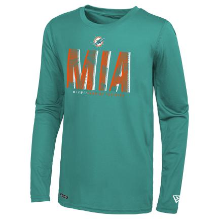 Miami Dolphins New Era Static MIA Abbreviation Performance T-Shirt - Aqua