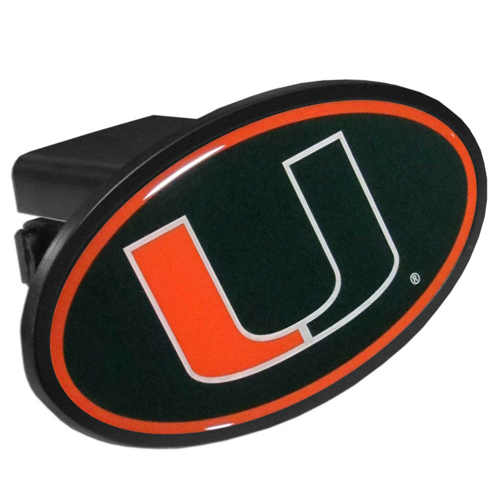 Miami Hurricanes Plastic Hitch Cover Class III - Green