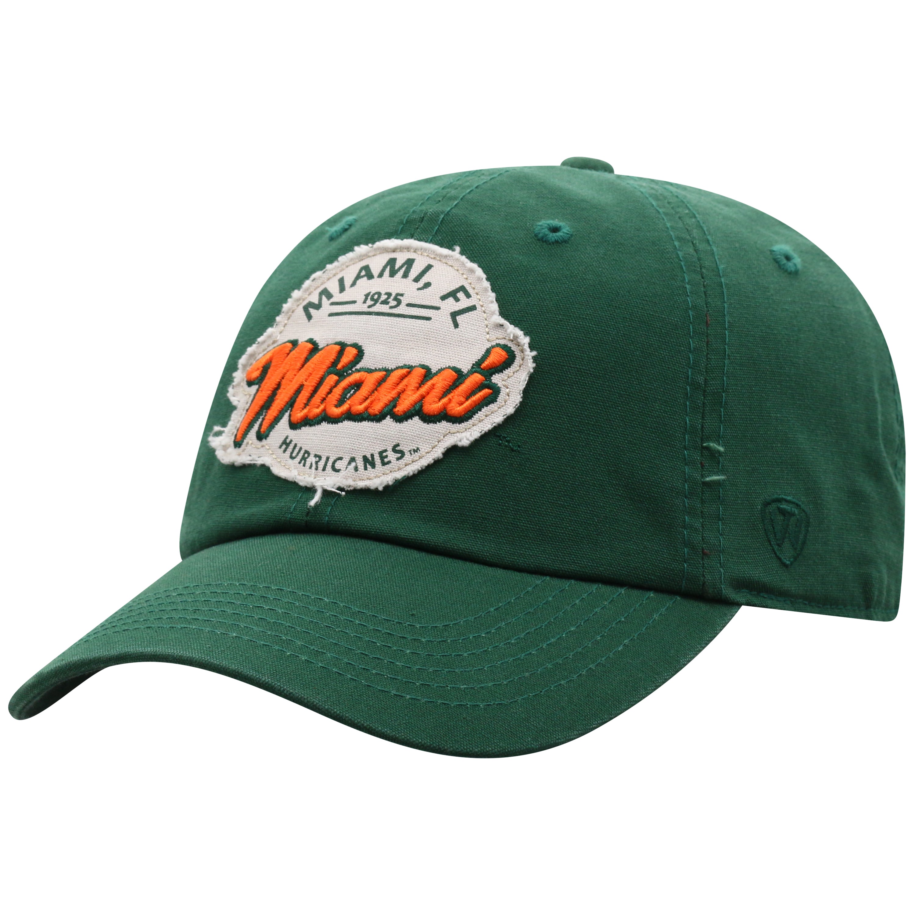 Miami Hurricanes Top of the World Scene Adjustable Hat - Green