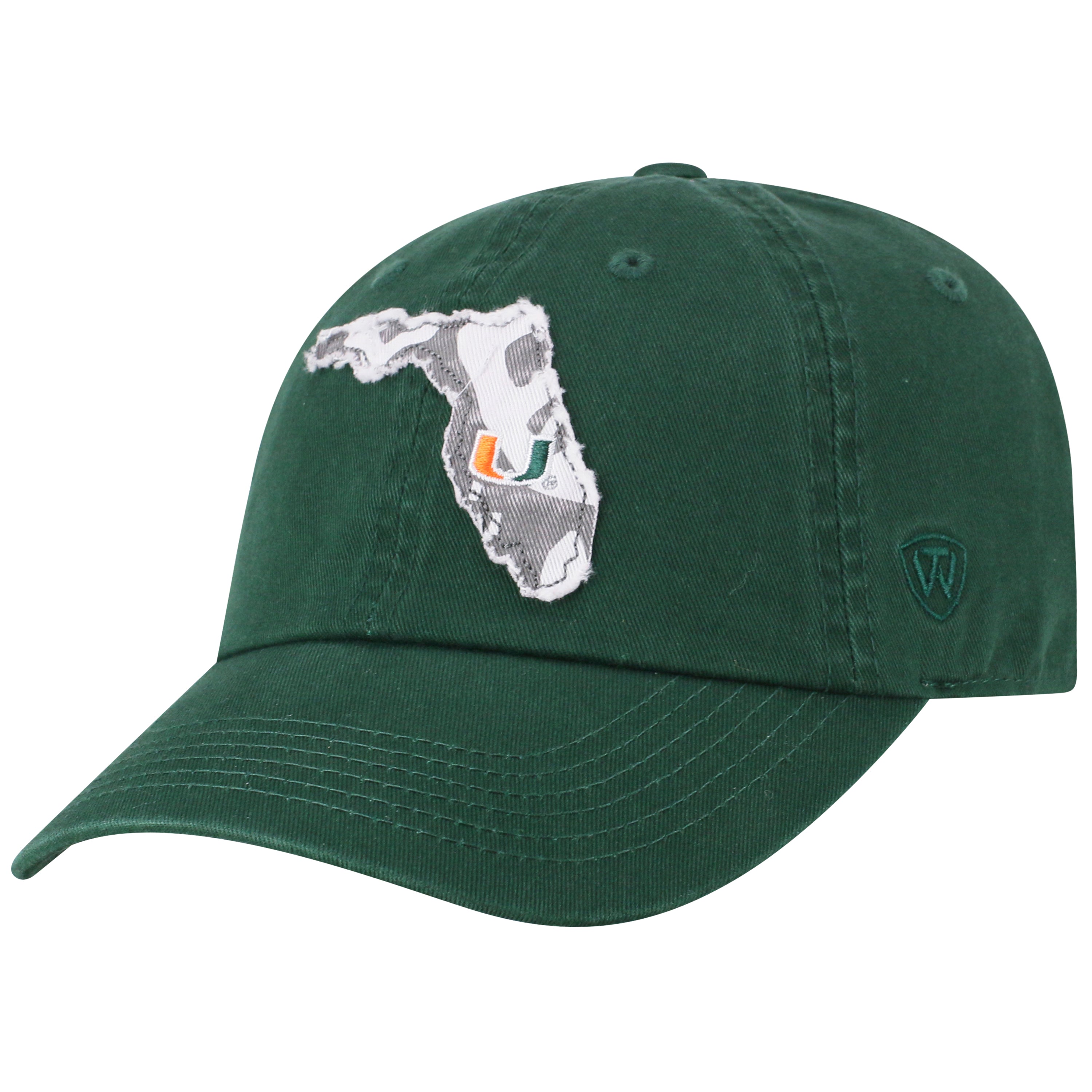 Miami Hurricanes Top of the World Slove Adjustable Womens Hat - Green