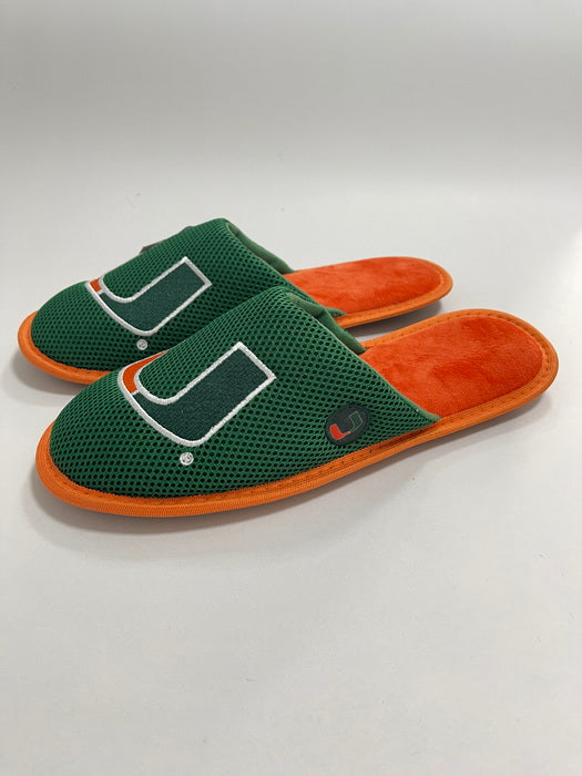 Miami Hurricanes FOCO Mesh Slippers House Slides