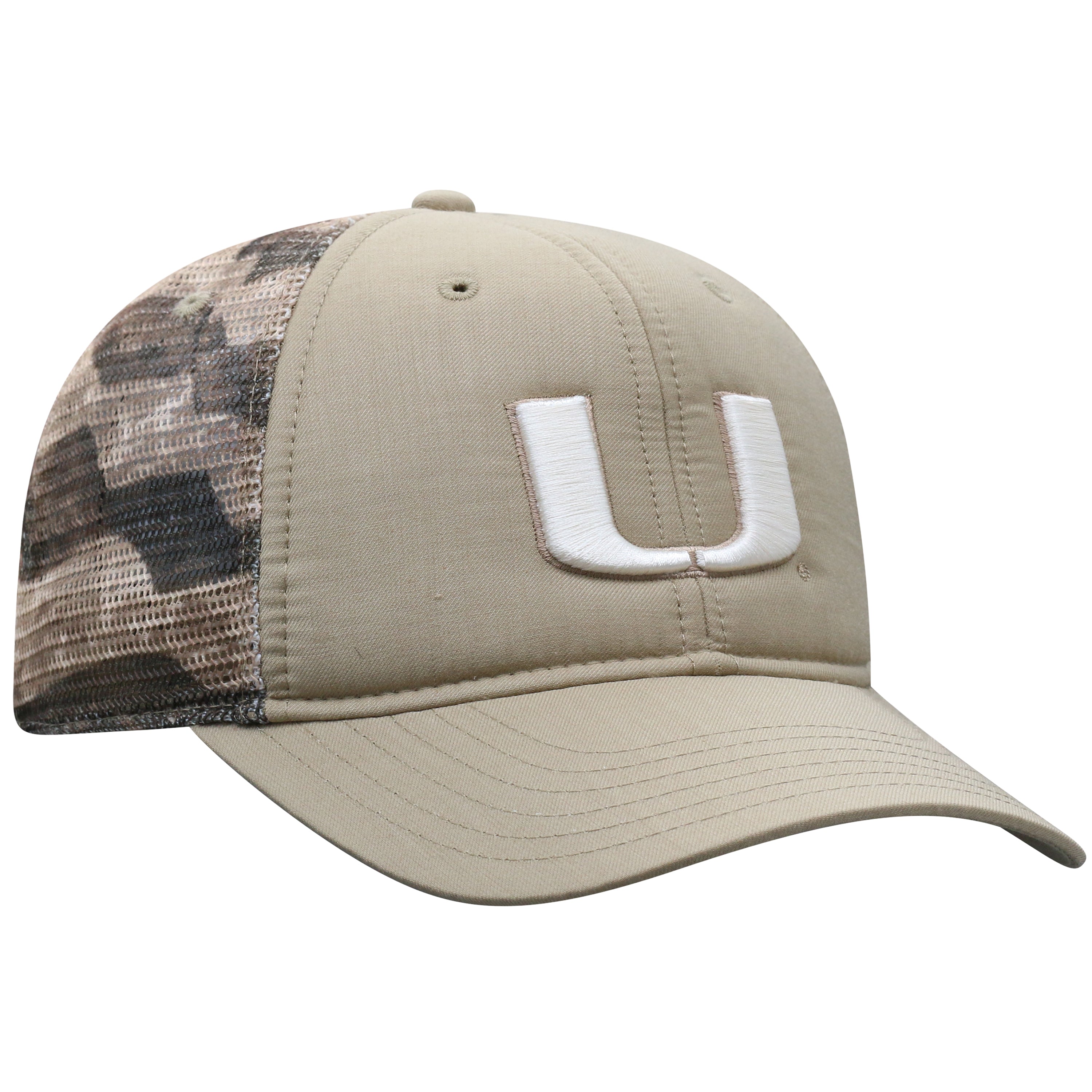 Miami Hurricanes Top of the World Sanders Adjustable Two-Tone - Beige