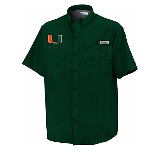 Miami Hurricanes Columbia PFG Tamiami Shirt Sebastian Logo - Green