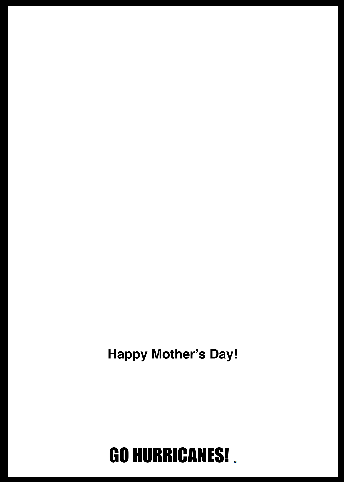 Miami Hurricanes Mother's Day Card