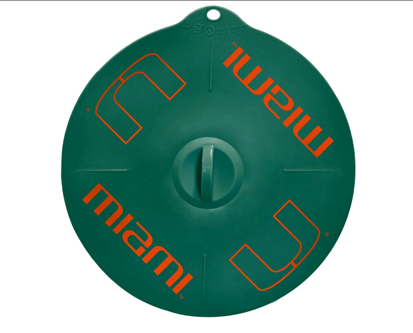 Miami Hurricanes Silicone Lid and Cover - 9"