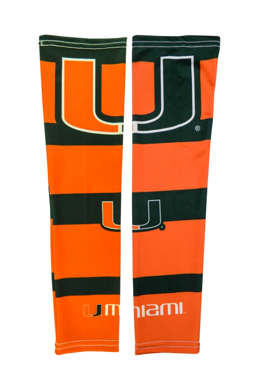 Miami Hurricanes Strong Arms Sleeves - 2 pack