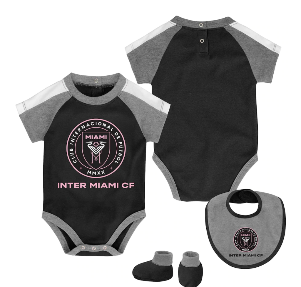 Inter Miami CF MLS Newborn Goal Keeper Bib & Bootie Set