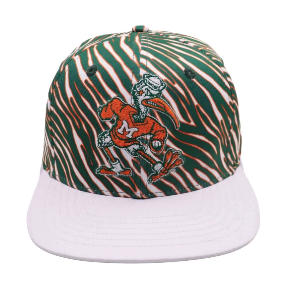 Miami Hurricanes Dyme Lyfe Zubaz Sebastian Zebra Snapback Hat