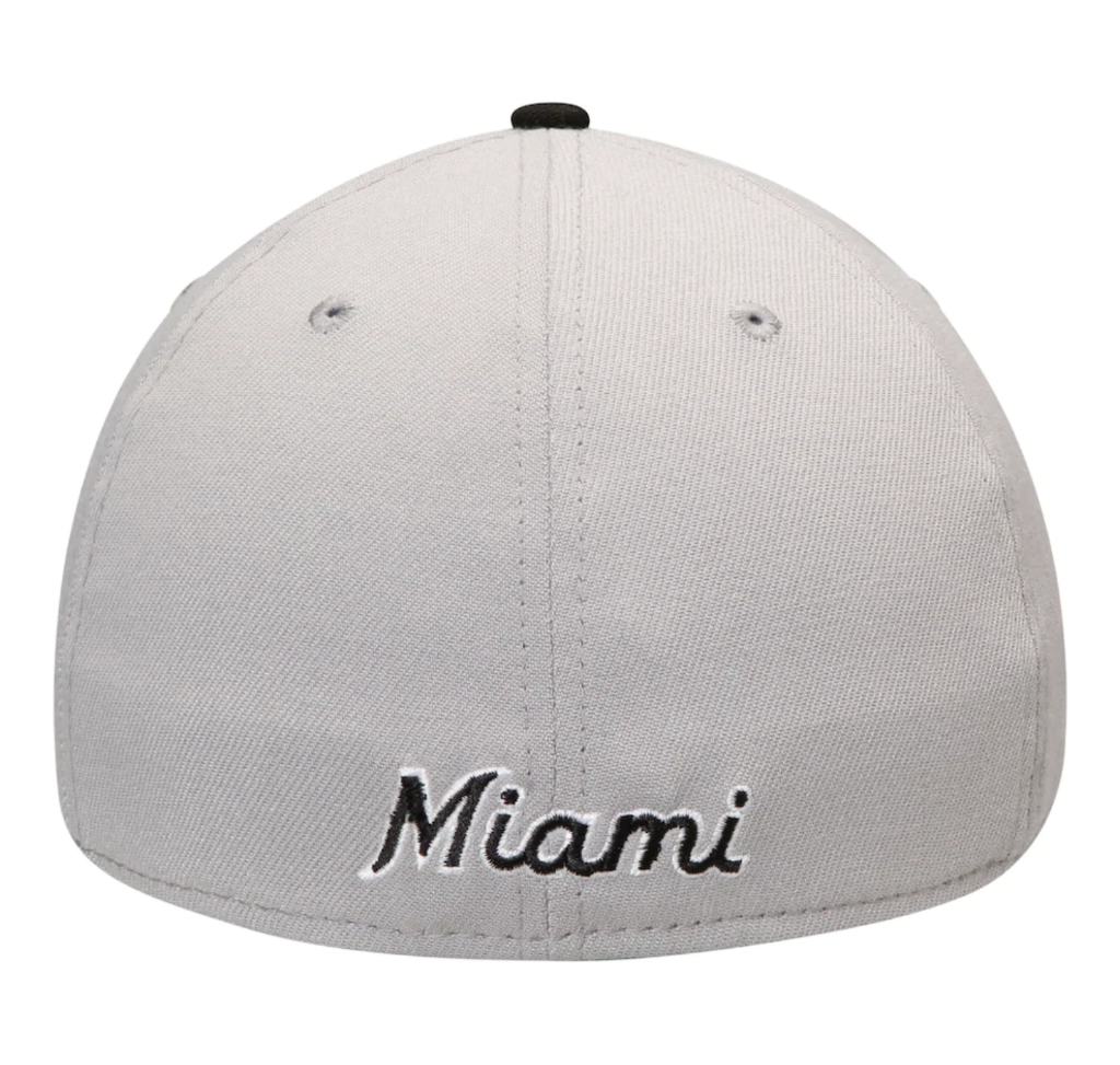 Miami Marlins New Era 39Thirty Classic Flex Fitted Hat - Gray / Black