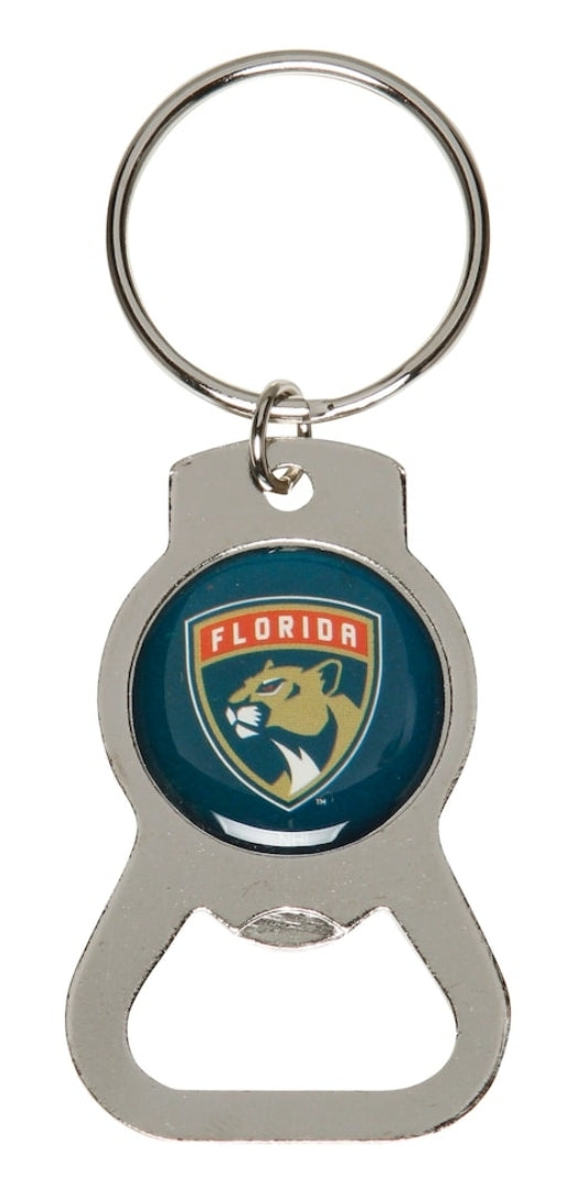 Florida Panthers Bottle Opener Key Ring - Chrome