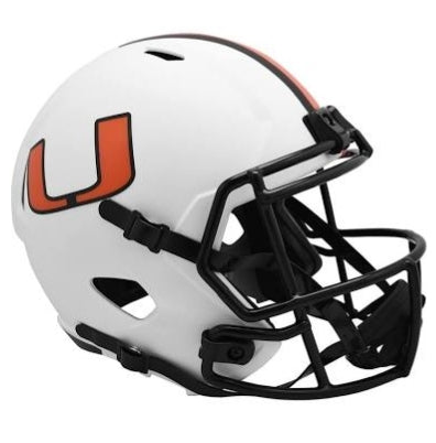 Miami Hurricanes Limited Edition Lunar Eclipse Mini Speed Helmet - White