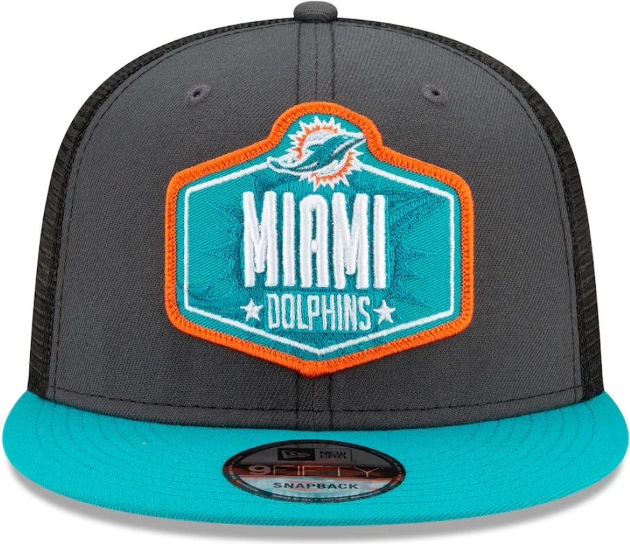Miami Dolphins New Era Draft Patch 9Fifty Snapback Hat