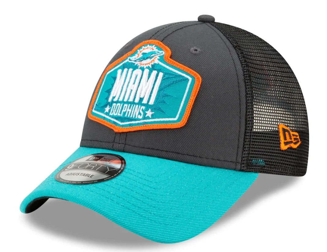 Miami Dolphins New Era 2021 Official Draft 9Forty Adjustable Hat