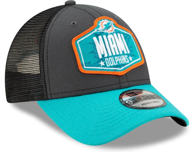 Miami Dolphins New Era 2021 Official Draft 9Forty Adjustable Hat