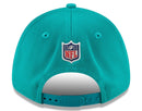 Miami Dolphins New Era 2021 Kids Sideline 9Forty Adjustable Stretch-Snapback Hat - Aqua
