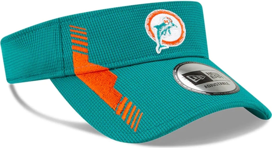 Miami Dolphins New Era Sideline Throwback Visor - Aqua