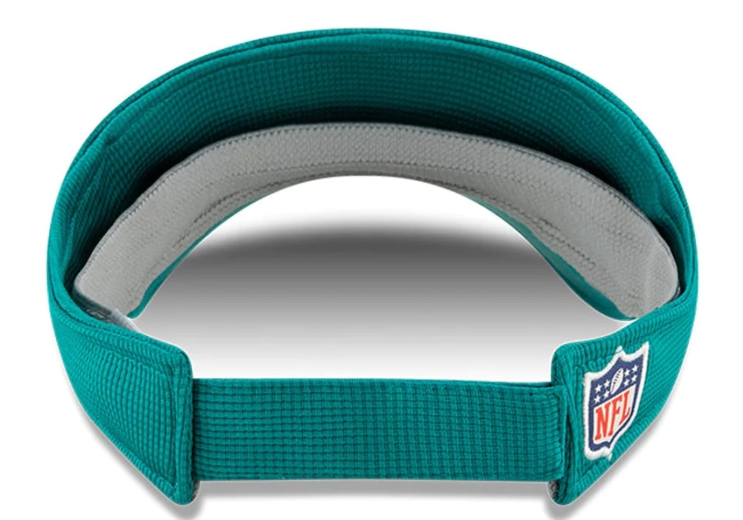 Miami Dolphins New Era Sideline Throwback Visor - Aqua