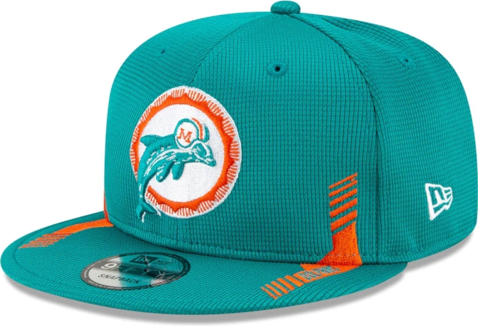Miami Dolphins New Era Sideline Throwback 9Fifty Snapback Hat