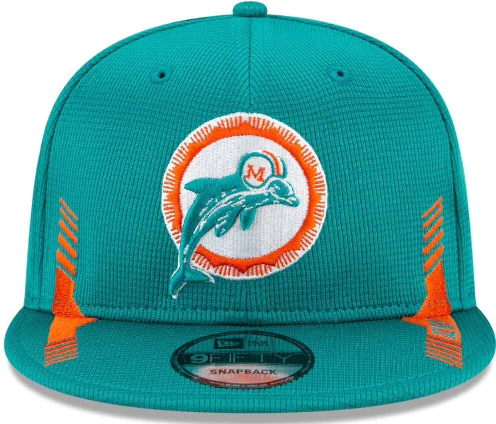 Miami Dolphins New Era Sideline Throwback 9Fifty Snapback Hat