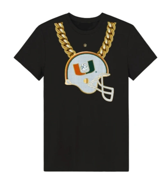 Miami Hurricanes 2021 Dyme Lyfe Youth Turnover Chain Shirt -Black