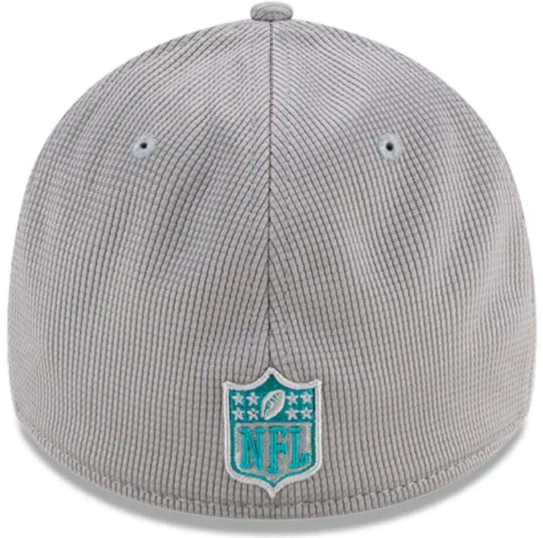 Miami Dolphins New Era Sideline Home Vintage Logo 39Thirty Flex Fitted Hat - Grey