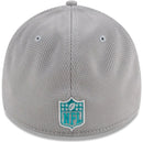 Miami Dolphins New Era Sideline Home Vintage Logo 39Thirty Flex Fitted Hat - Grey