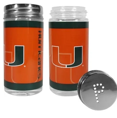 Miami Hurricanes Reusable Salt and Pepper Shakers