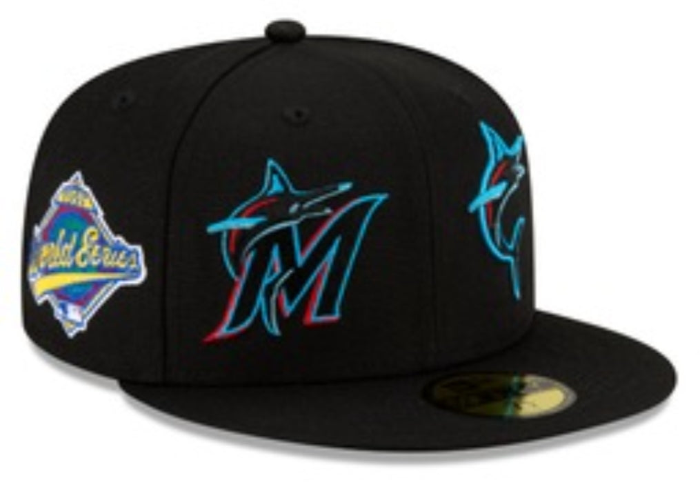 Miami Marlins New Era 59Fifty Patch Pride Fitted Hat